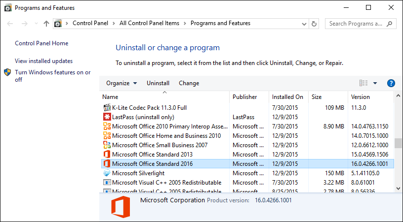 how to uninstall microsoft office trial on windows 10